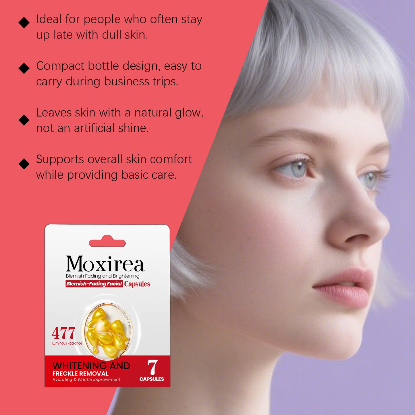 Aufhellende und feuchtigkeitsspendende Gesichtskapseln