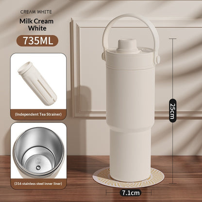 Ceramic Inner Liner Insulated Large Capacity Hand-held Straw Cup