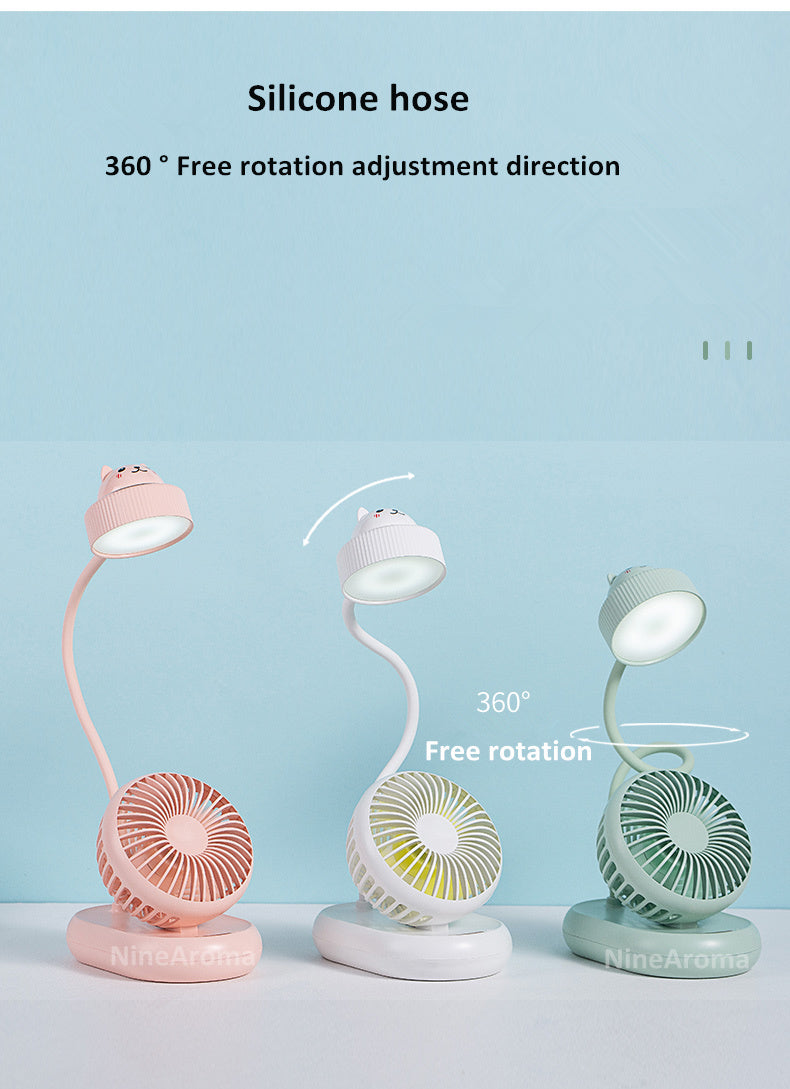 USB-Mini-Lüfter-LED-Tischlampe