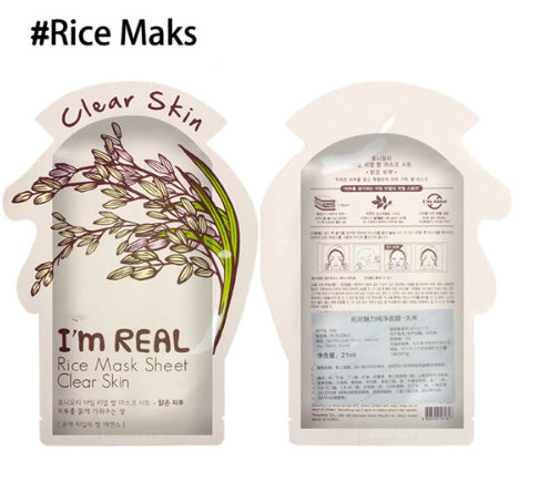 I'm REAL Skin Care Food Sheet Face Mask Feuchtigkeitsspendende, ölregulierende, aufhellende, porenverfeinernde Gesichtsmaske Koreanische Gesichtsmaske von Tony Moly Cosmetics 