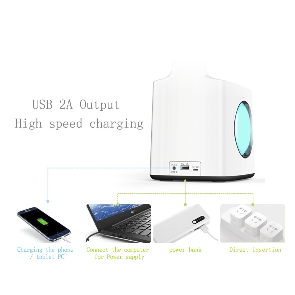 LED-Schreibtischlampe mit USB-Ladeanschluss, Display, Kalenderanzeige, verschiedenen Farben, Nachtlicht, dimmbar, mit Stifthalterung – ideal für Kinder.