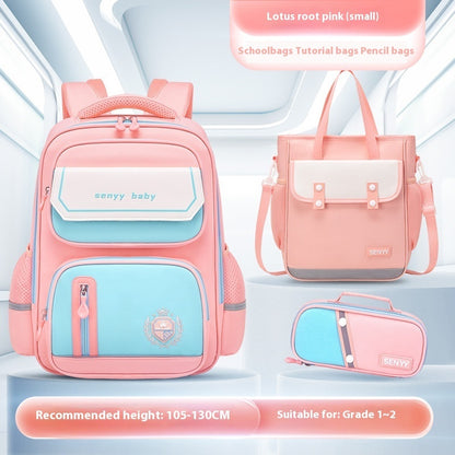 Kinderrucksack mit Rückenprotektor und wasserabweisendem, großem Fassungsvermögen aus Oxford-Gewebe 