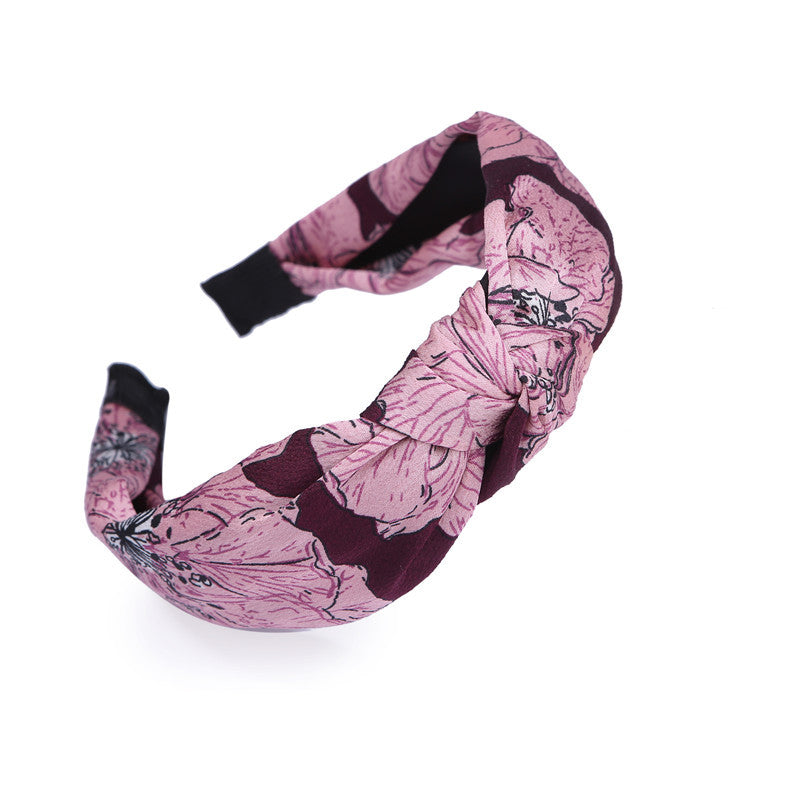 Simple Wide-Sided Knotted Face Wash Headband