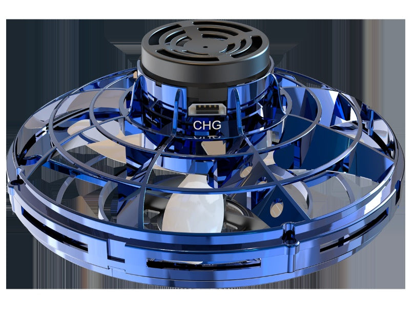 Mini-Fingertip-Gyro, interaktives Dekompressionsspielzeug, Drohne mit LED-Beleuchtung, UFO-förmiger fliegender Hubschrauber, Spinner-Spielzeug für Kinder