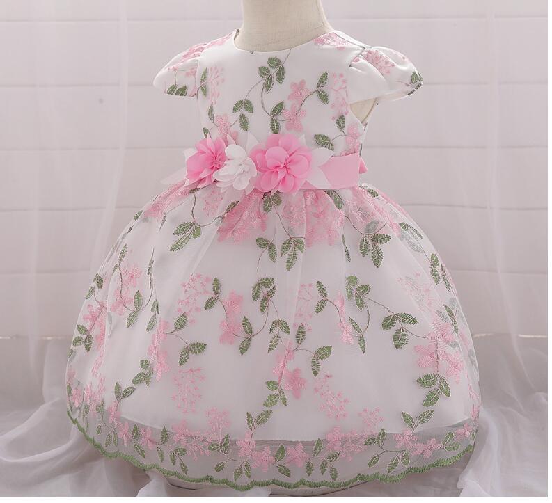 Sommerliche Kinderkleidung, Babygeburtstagskleid, Hochzeitskleid, Rock, flauschiges Kleid für Mädchen