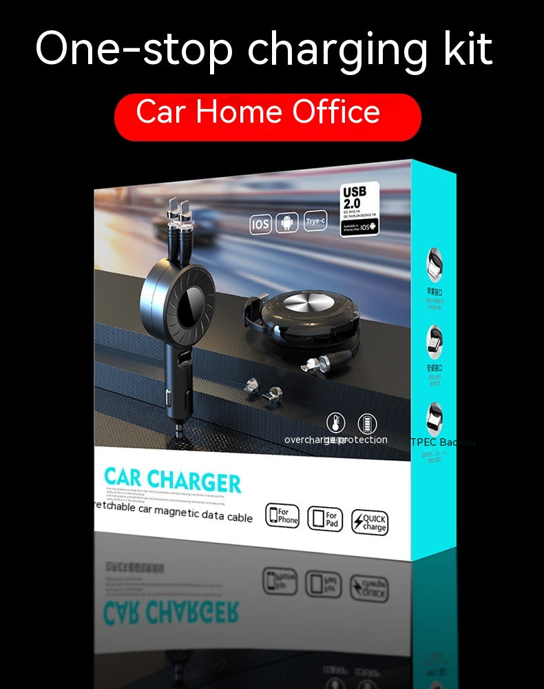Teleskop-Autoladegerät, multifunktionales 5A-Schnelllade-Datenkabel