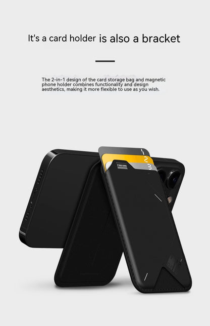 Magnetischer Klappkartenhalter G02, 2-in-1-Geldbörse, multifunktionaler, faltbarer Handyhalter, ultradünn und tragbar