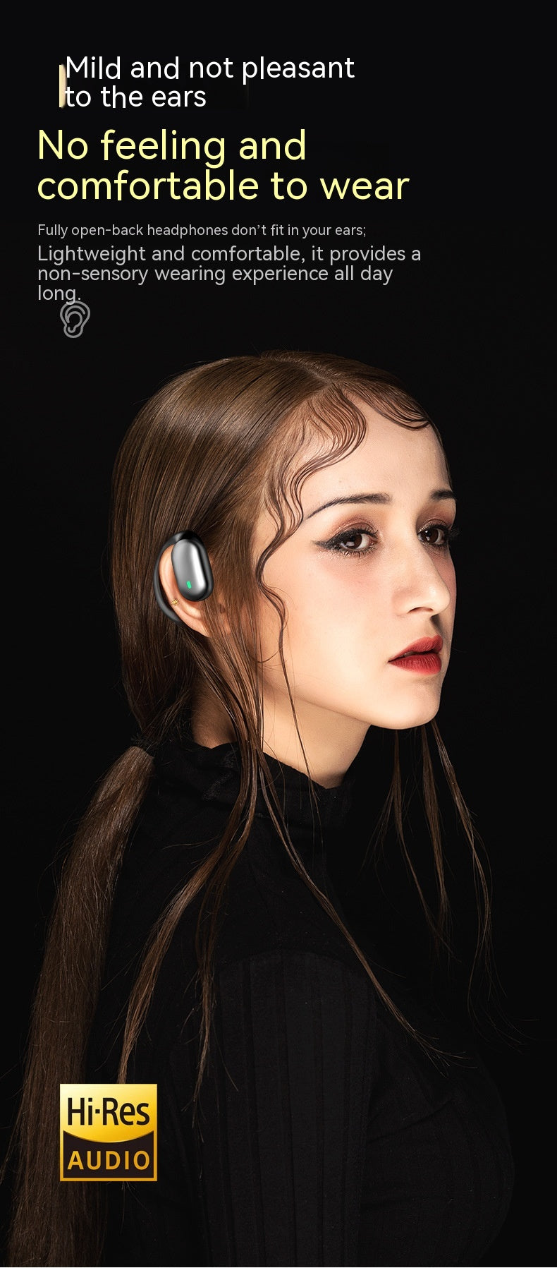 Knochenleitung dringt nicht in den Ohrbügel ein Sport-ENC-Headset Digitalanzeige Akku mit extrem langer Laufzeit