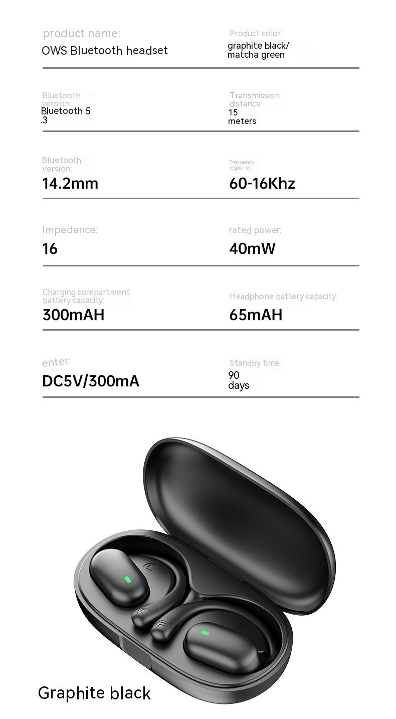 Knochenleitung dringt nicht in den Ohrbügel ein Sport-ENC-Headset Digitalanzeige Akku mit extrem langer Laufzeit