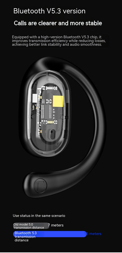 Knochenleitung dringt nicht in den Ohrbügel ein Sport-ENC-Headset Digitalanzeige Akku mit extrem langer Laufzeit