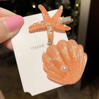 Ocean Shell Starfish Barrettes