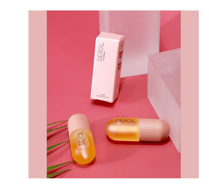 Tages- und Nacht-Lippenöl für sofortiges Volumen, klare, langanhaltende Pflege und Reparatur, reduziert feine Linien, pflegt und pflegt die Lippen.