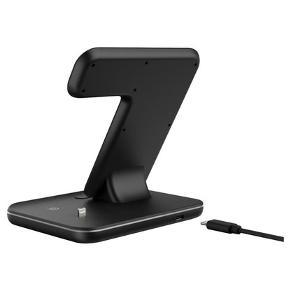 Kompatibles kabelloses Ladegerät für Mobiltelefone, Smartwatches und Kopfhörer – 3-in-1-Ladestation
