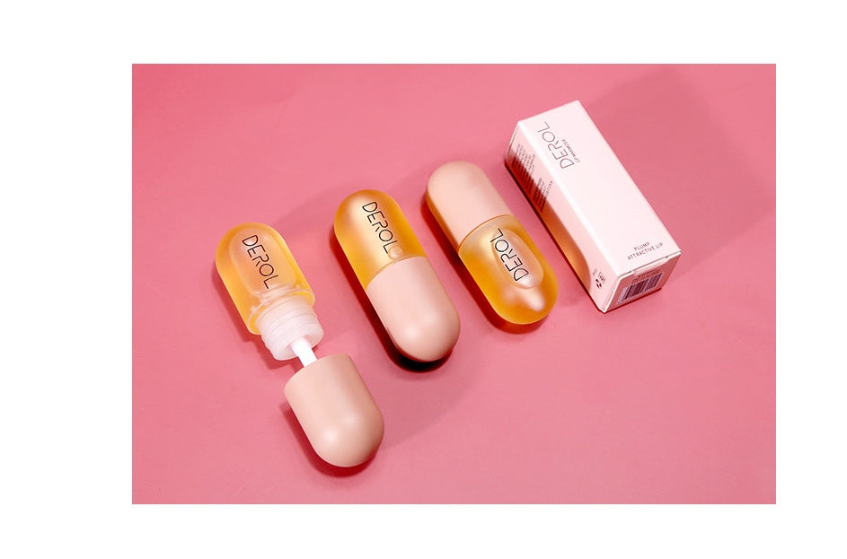 Tages- und Nacht-Lippenöl für sofortiges Volumen, klare, langanhaltende Pflege und Reparatur, reduziert feine Linien, pflegt und pflegt die Lippen.