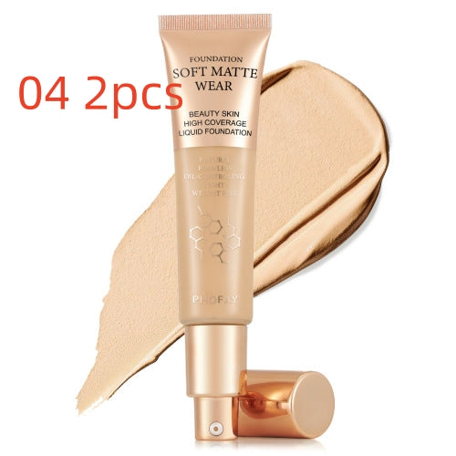 Langanhaltende Concealer-Foundation für ölige Haut, die sich nicht in Fältchen absetzt.