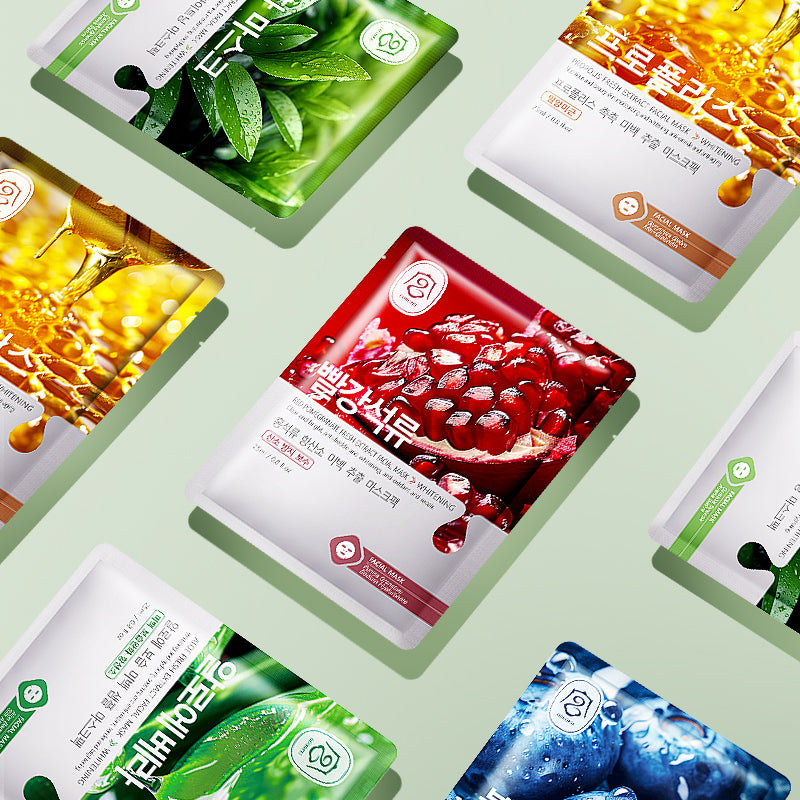 Gong Pei Aloe Vera Feuchtigkeitsspendende und Aufhellende Tuchmaske mit frischem Extrakt, 25 ml 