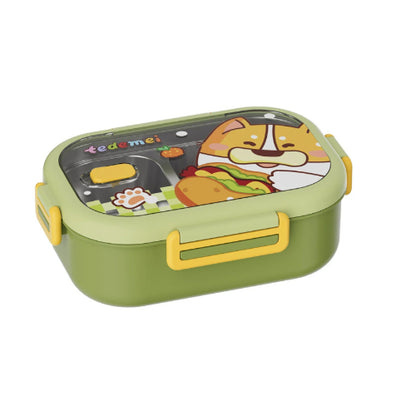 Food-grade 304 Stainless Steel Two-compartment Lunch Box