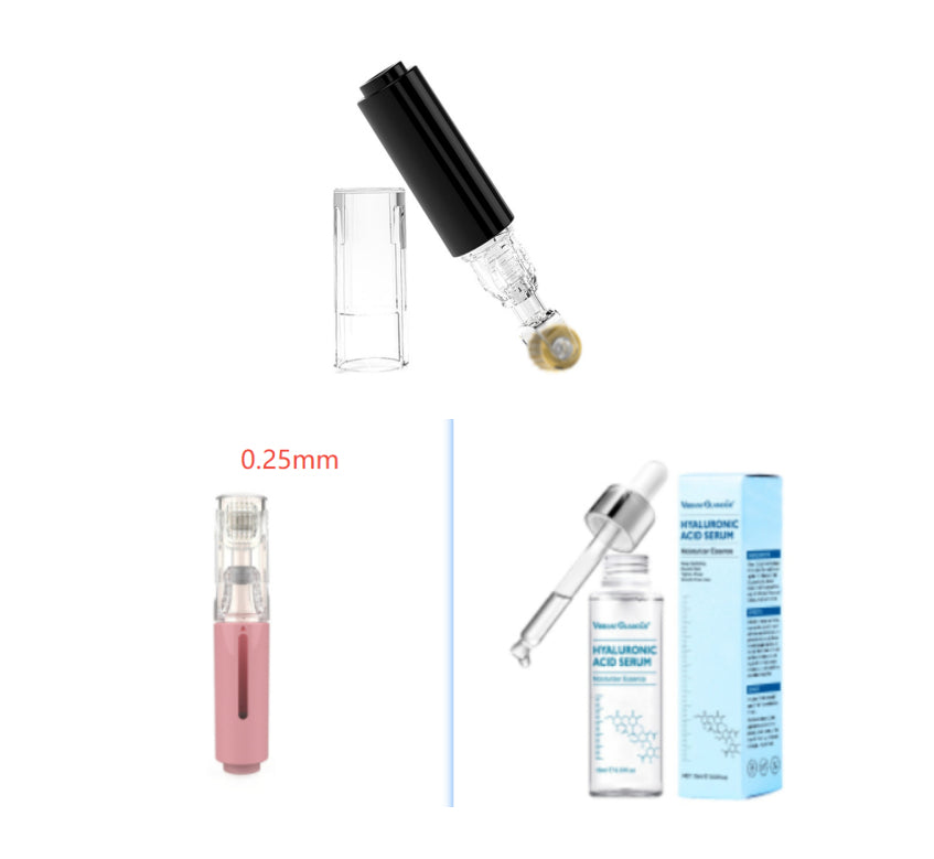 3-in-1-Lippenpflege-Roller, Nadelroller, Lippenroller, Bartwuchs-Roller, Barthaarwuchs-Roller, Bartbehandlungs- und Serum-Applikator