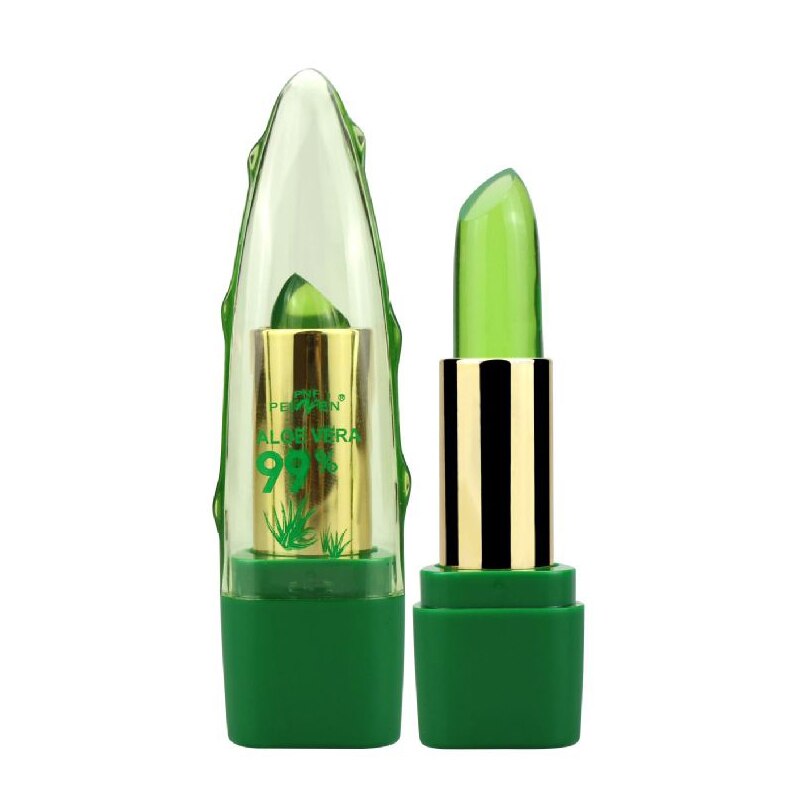Aloe-Vera-Gel, farbverändernder Lippenstift, Gloss, Feuchtigkeitscreme, Anti-Austrocknung, Entsalzung, feinkörniger Lippenbalsam, Pflege
