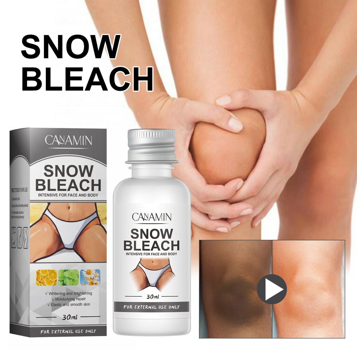 Anti-Dunkel-Creme, Aufhellungscreme für Achseln und Oberschenkel, Gelenkpflegecreme 