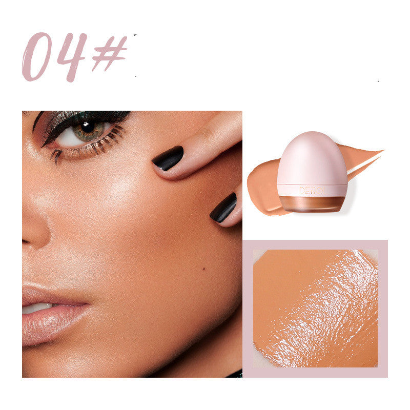 4colors Leichte Foundation-Concealer-Creme mit Make-up-Schwamm, aufhellende, feuchtigkeitsspendende Flüssig-Foundation BBCream