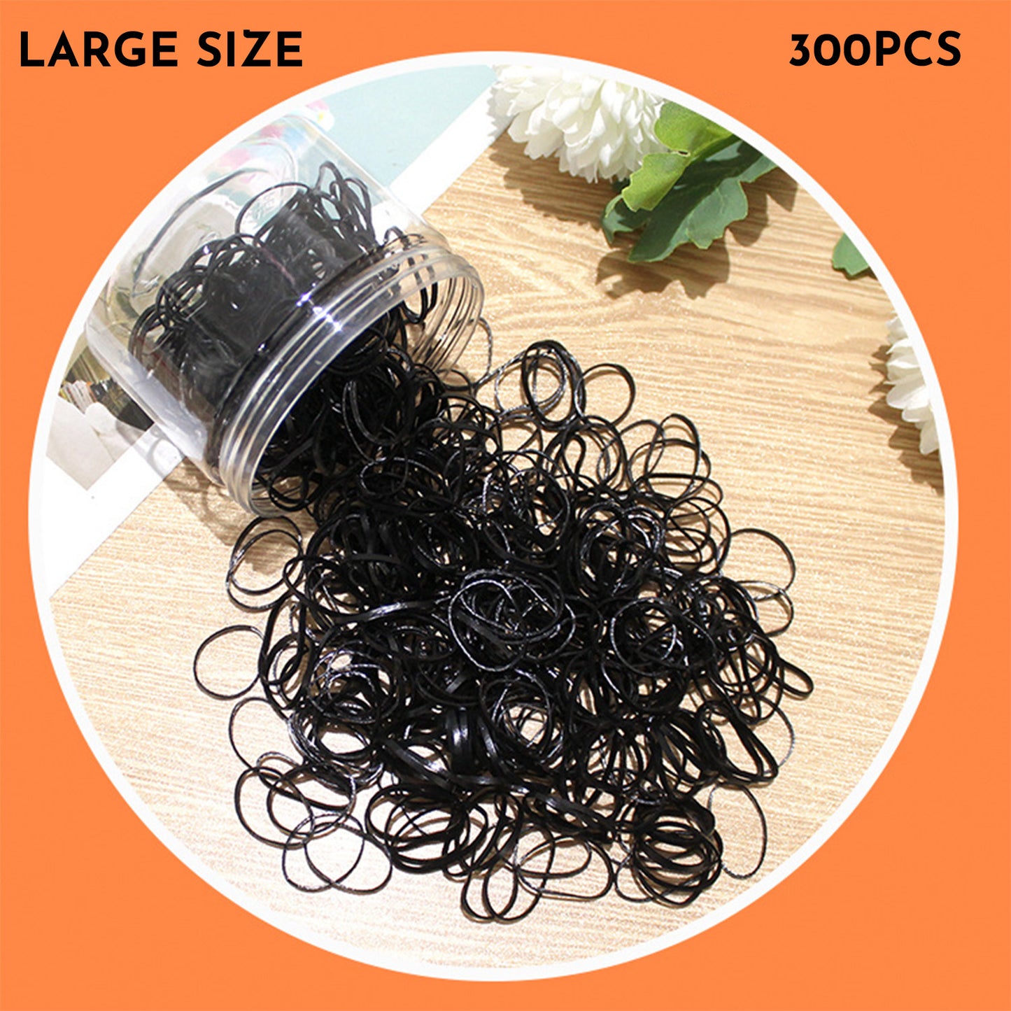 Haargummis für Babys und Kleinkinder, dünne, kleine Haargummis aus TPU, 300–600 Stück pro Packung