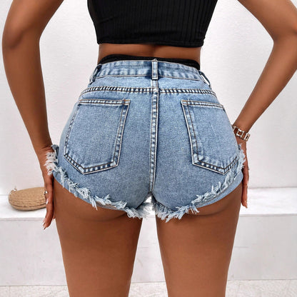 Sexy, lässige, figurschmeichelnde Denim-Shorts