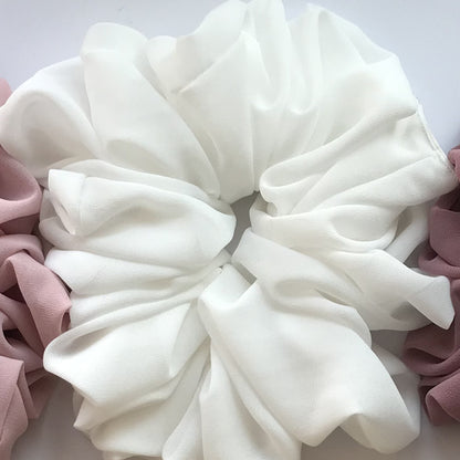 Großer Kopfstrauß aus Chiffon, Dickdarmring, Haarring