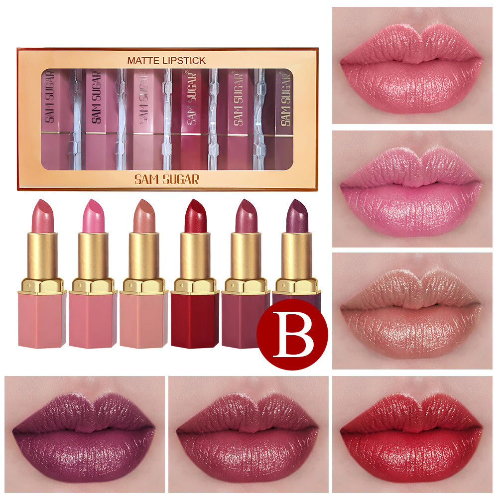 6-teiliges Lippenstift-Set „Pearl Velvet“