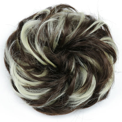 Fluffy Natural Hair Bag Long Beard Bun Artificial Hair Bun
