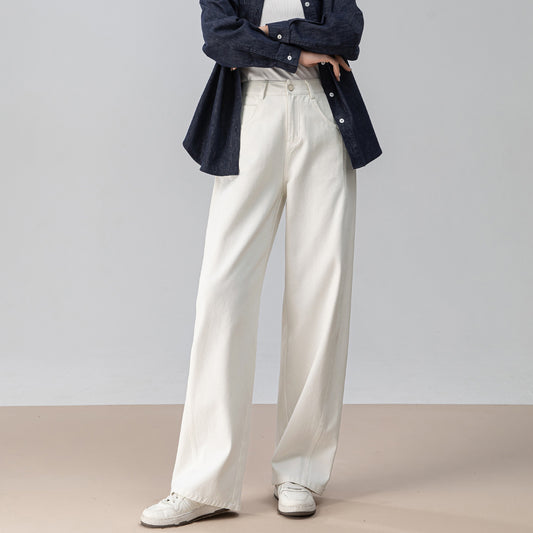 Hochtaillierte, geschwungene Sichelhosen mit weitem Bein, Herbstneuheit