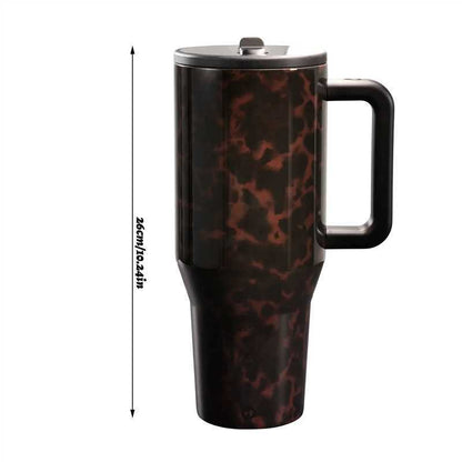 304 Stainless Steel Leopard Print Insulated Cup