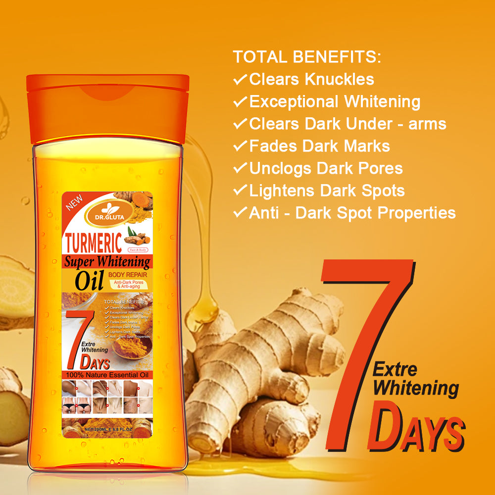 DR Kurkuma Super Whitening Hautreparatur Anti-Poren Körperöl 