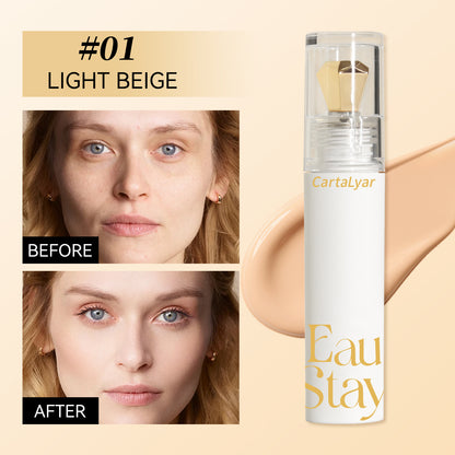 Flüssiger Concealer, langanhaltend, wasserfest, Make-up-Grundlage mit Schaber