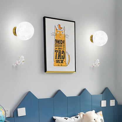 Moderne minimalistische Mond-Wandlampe fürs Kinderzimmer