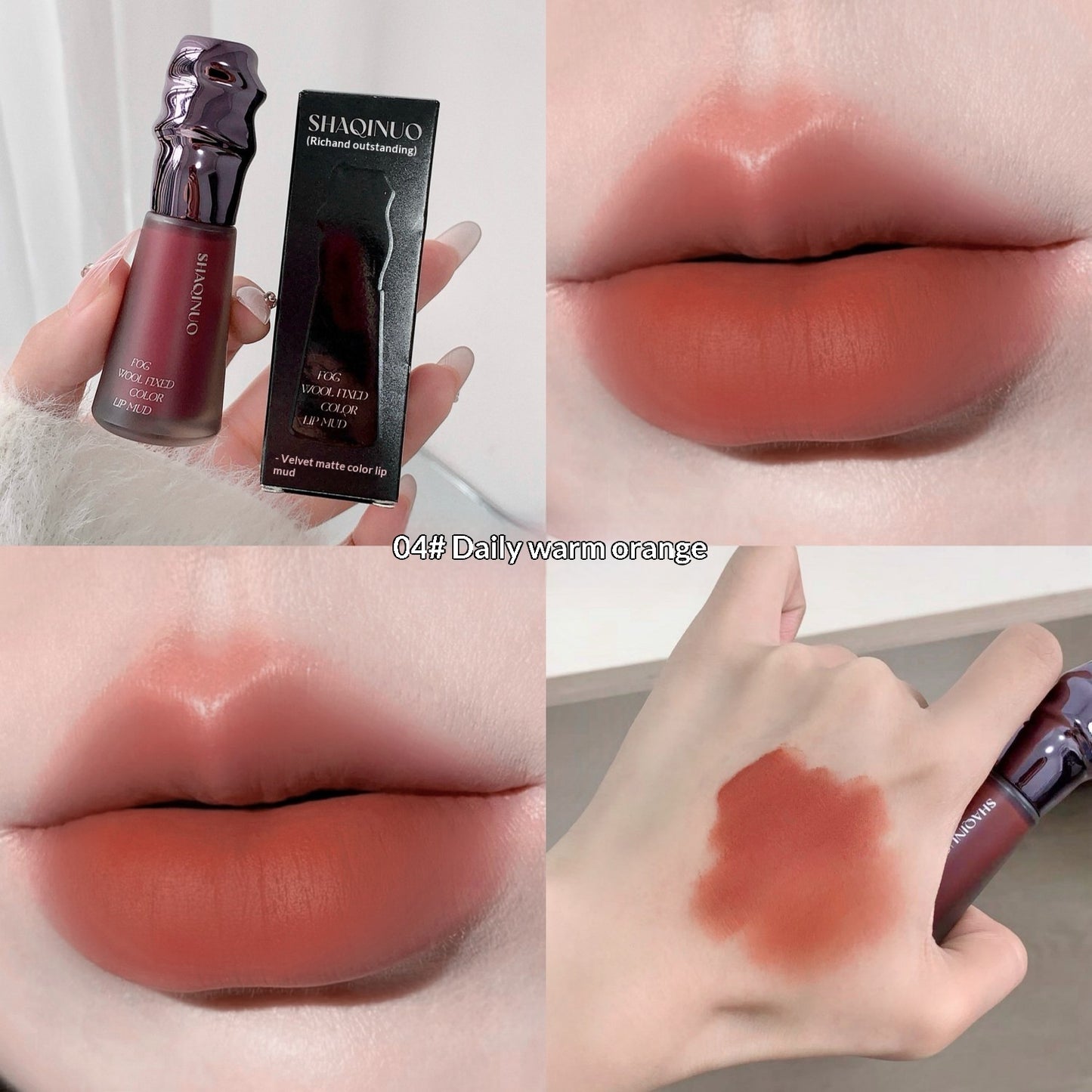 Mist Velvet Color-Fixing Matte Lip Glaze Lippenstift, der Ihren Teint heller aussehen lässt