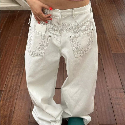 Hochwertige, hochgeschnittene Jeans mit geradem Bein für Damen