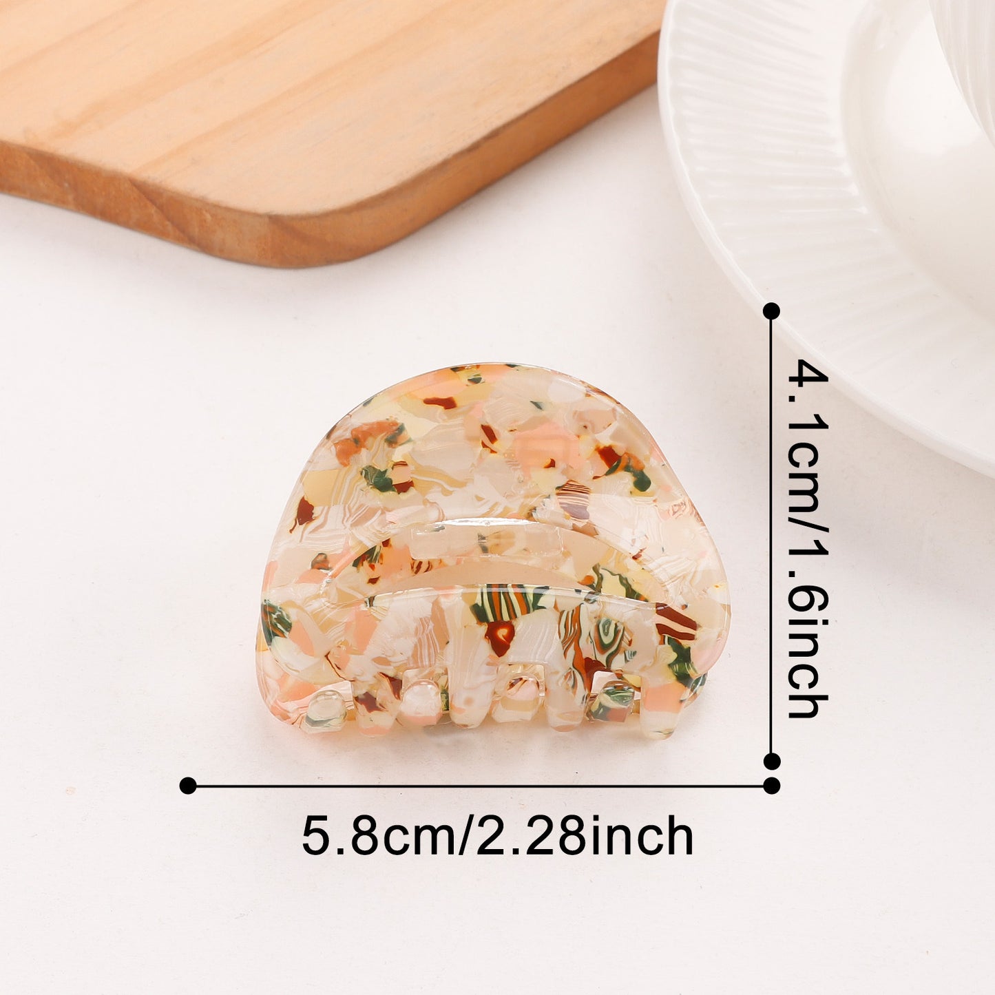 Retro-Haarspange mit Farbverlauf und Haifischmotiv