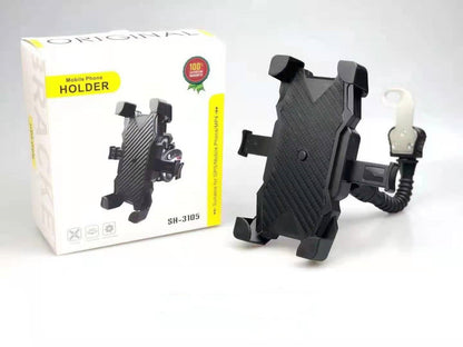 Teleskop-Rückspiegel für Fahrräder, Fahrrad-Anti-Shake-Halterung für Mobiltelefon-Navigation, wasserdicht