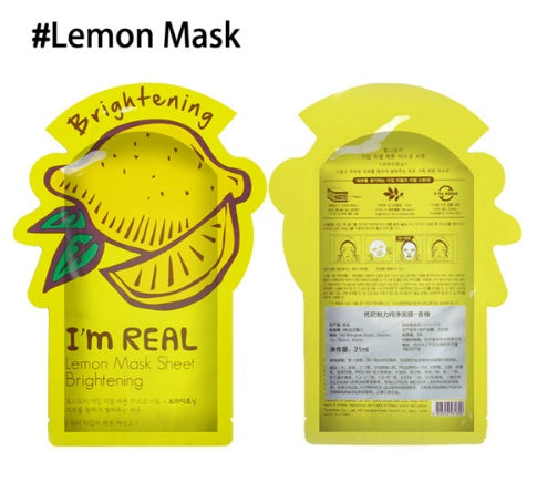I'm REAL Skin Care Food Sheet Face Mask Feuchtigkeitsspendende, ölregulierende, aufhellende, porenverfeinernde Gesichtsmaske Koreanische Gesichtsmaske von Tony Moly Cosmetics 