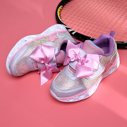 bunte, leuchtende Mädchenschuhe