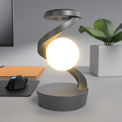 Drehbare Mond-Schreibtischlampe mit kabelloser Handy-Ladefunktion und Sensorsteuerung, dekorative Tischlampe, kleine Nachtlampe, Heimdekoration