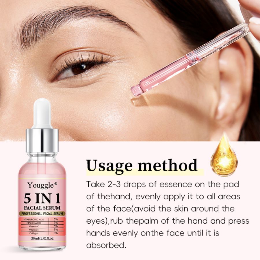 OEM/ODM Private Label 5-in-1 Gesichtsserum – Komplettlösung für eine strahlende Haut 