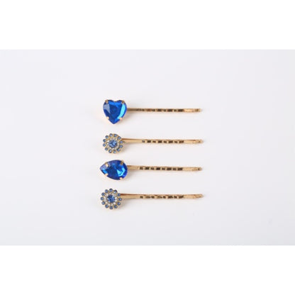 Haarspangen-Set aus Leder, 4-teilig 