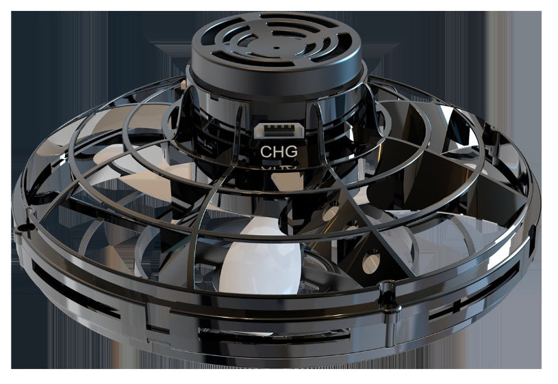 Mini-Fingertip-Gyro, interaktives Dekompressionsspielzeug, Drohne mit LED-Beleuchtung, UFO-förmiger fliegender Hubschrauber, Spinner-Spielzeug für Kinder