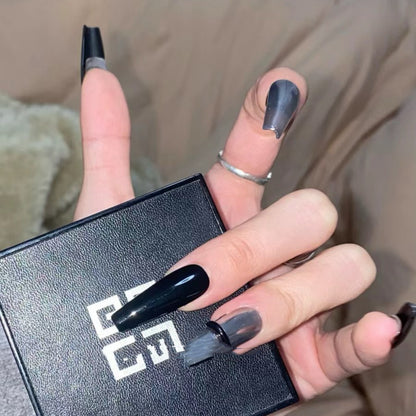 Silber-schwarze, supercoole Nagelsticker