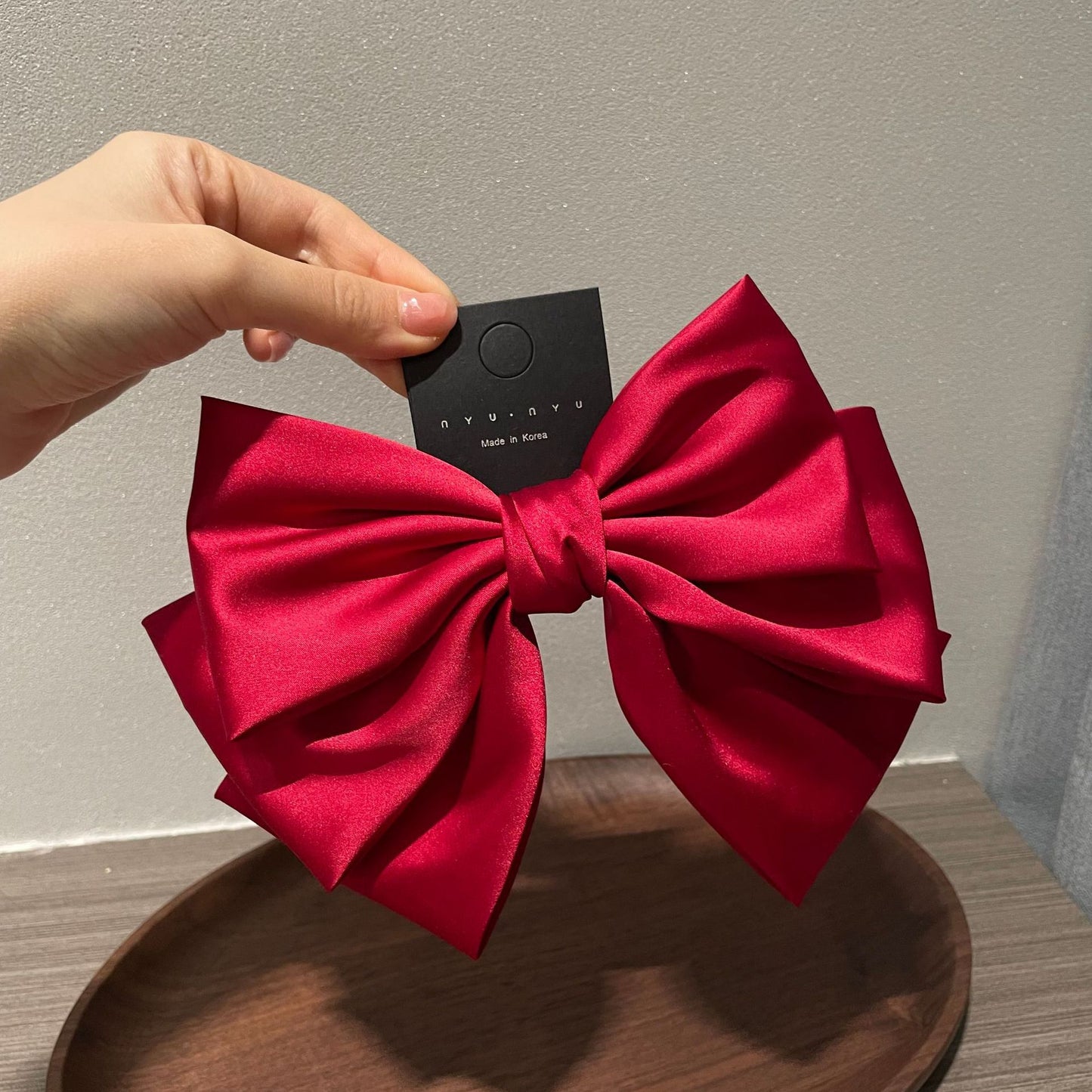 Women's Solid Color Drape Satin Bow Barrettes