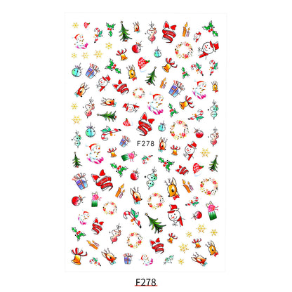 Neuer Nagelaufkleber Weihnachtsmann Aufkleber Riemen Klebstoff