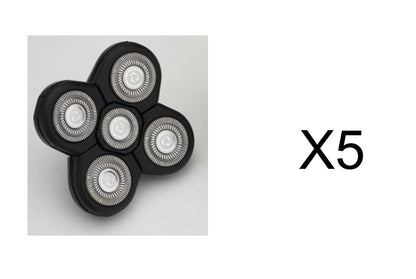 5-in-1 Multifunktions-Elektrorasierer mit 5 Klingen für Herren, wiederaufladbar, für Kopfrasur, Bart- und Nasenhaartrimmer