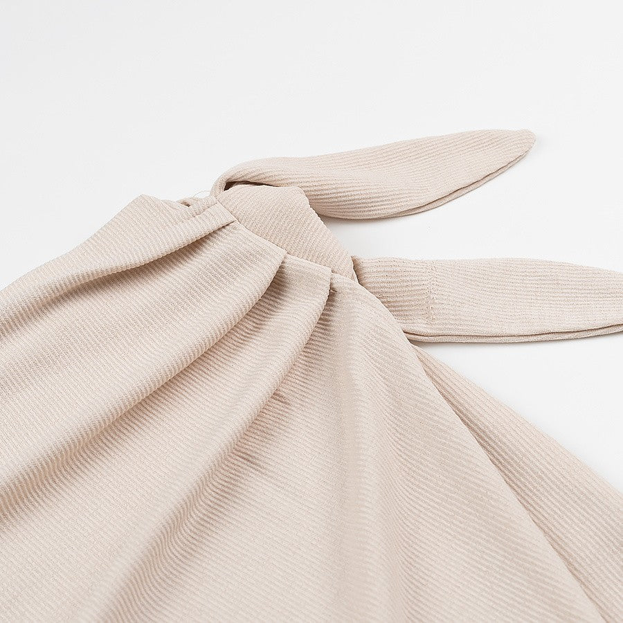 Women's Fashion Simple And Versatile Side-tie Mid-length Skirt